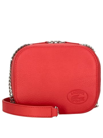 Lacoste Croco Crew - Umhängetasche Leder 16 cm in pompier