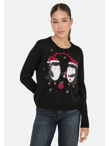 ONLY Pullover 'Xmas Shine' in schwarz