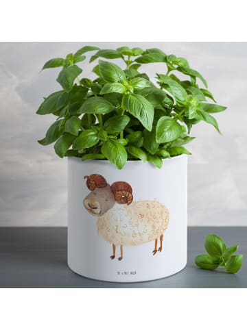 Mr. & Mrs. Panda Übertopf Sternzeichen Widder ohne Spruch in Weiß