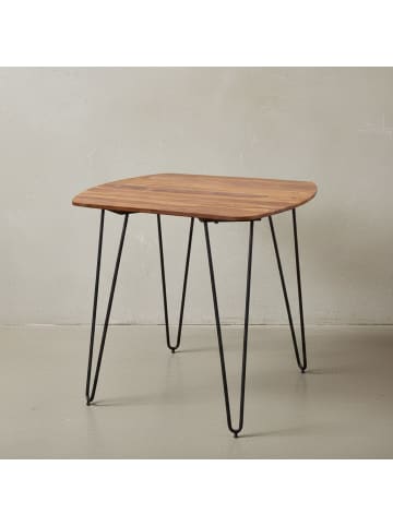 KADIMA DESIGN Esstisch | Sheesham, 80x80x76cm, Metallbeine
