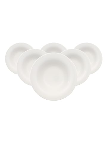 Villeroy & Boch 6er Set Suppenteller New Cottage Basic ø 23,1 cm weiß in weiß