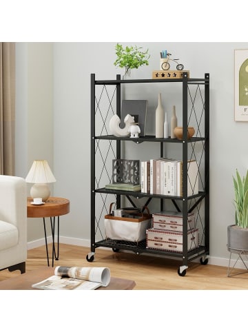 COSTWAY Schwerlastregal klappbar 71 x 34 x 126 cm in Schwarz