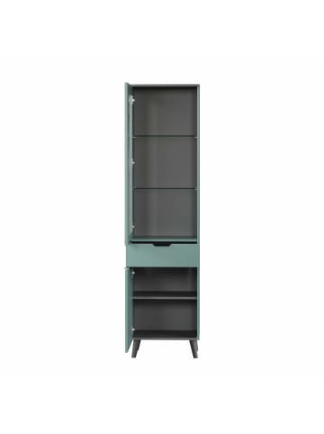 ebuy24 Vitrinenschrank Melton Blau 49 x 37 cm