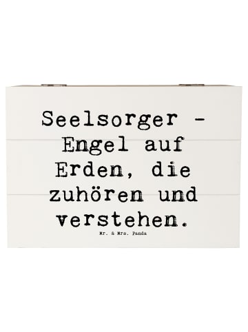 Mr. & Mrs. Panda Box Spruch Seelsorger Engel mit Spruch in Weiß