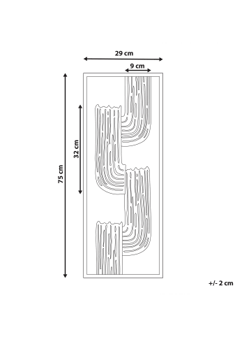 Beliani Wandobjekt THULIUM in Gold - (W) 29 x (H) 75 x (L) 1 cm