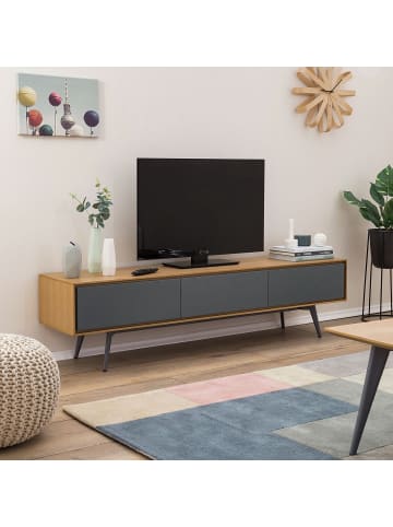 home24 TV-Lowboard Danica in Dunkelgrau