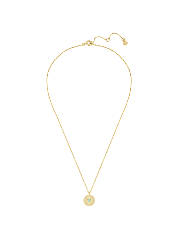 Glanzstücke München Kette Herz aus Sterling Silber mit Türkis (rek.) in gelbgold