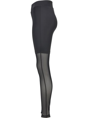 Urban Classics Urban Classics Damen Ladies High Waist Transparent Tech Mesh Leggings in black