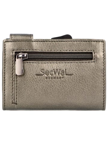 SecWal Kreditkartenetui Geldbörse RFID Leder 9,5 cm in grau
