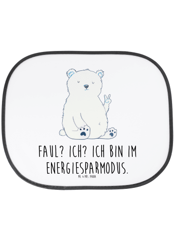 Mr. & Mrs. Panda Sonnenschutz Auto Eisbär Faul mit Spruch in Weiß