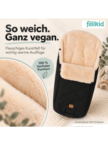 fillikid Winterfußsack Comfort Exclusiv in Schwarz