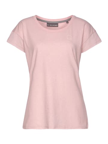 ELBSAND T-Shirt in rosé meliert