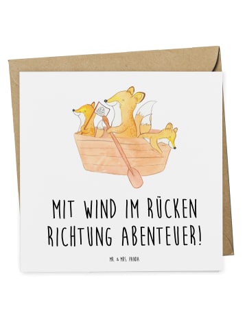 Mr. & Mrs. Panda Gutschein Segelbootstour Abenteuer mit Spruch in Weiß