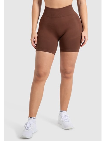 SMILODOX Shorts Maria Solid Scrunch in Braun