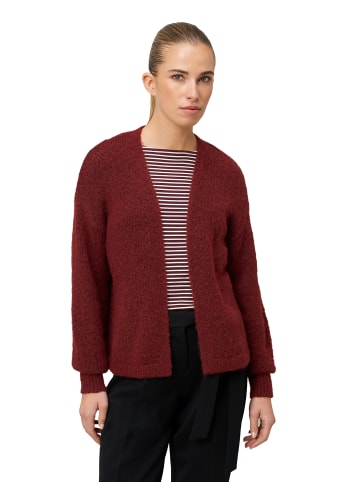 Zero  Cardigan offener Style in Dark Red Melange