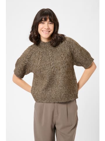 Kaffe Strickpullover KAcuba Regular fit in Morel Melange