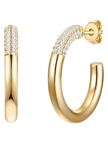Glanzstücke München Creolen aus Sterling Silber mit Zirkonia in gelbgold