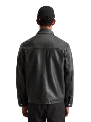 Marc O'Polo Lederjacke regular in Schwarz