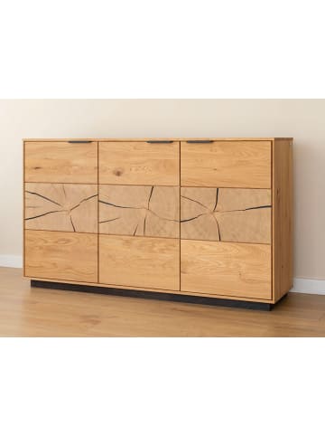 Feldmann-Wohnen Kommode Tirano Eiche Natur / Hirnholz 154 / 39 / 84cm
