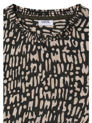 Cecil Bluse mit Smock-Ausschnitt in Grün