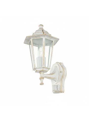Licht-Erlebnisse Außen Wandlampe (B)17 x (H)39 cm in Weiß-Gold