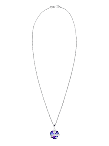 Elli Halskette 925 Sterling Silber Herz in Violett