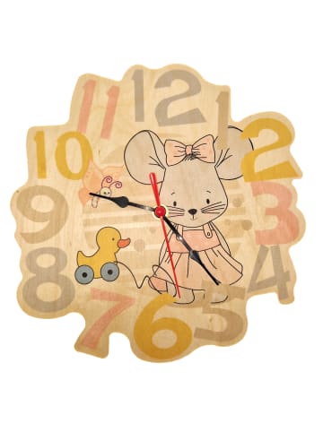 Hess Holzspielzeug  Wandquarzuhr Mäuschen Ella