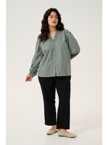 KAFFE curve Langarm-Bluse KCmai Regular fit in Balsam Green