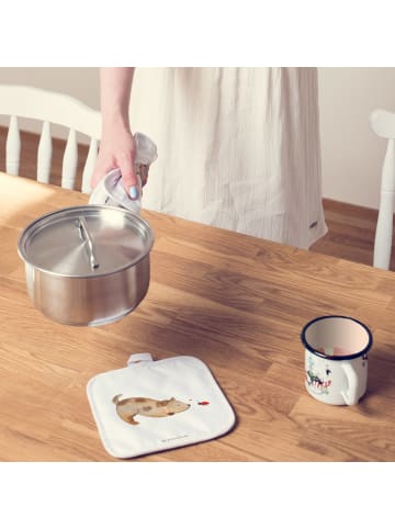 Mr. & Mrs. Panda Topflappen Hund Marienkäfer ohne Spruch in Weiß
