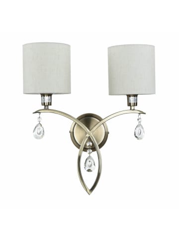 Licht-Erlebnisse Wandlampe (B)37 x (H)41.5 cm in Messing Antik Natur