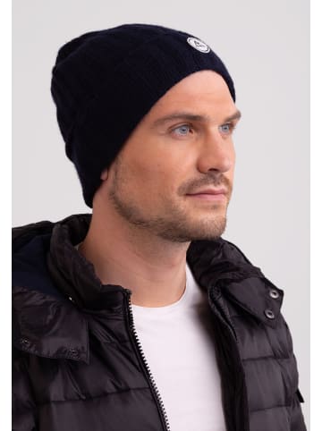 CASH-MERE.CH Bio Rib Mütze in Marine Blau