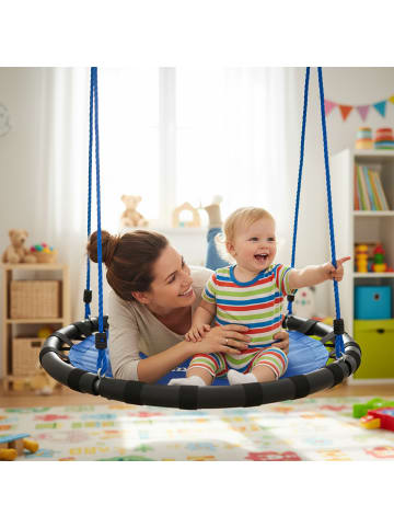relaxdays Nestschaukel in Blau - 80 cm