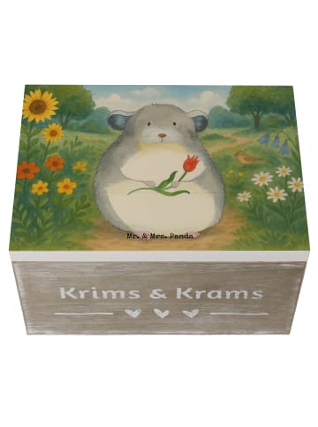 Mr. & Mrs. Panda Geschenkbox Chinchilla Blume Design ohne Spruch in Weiß