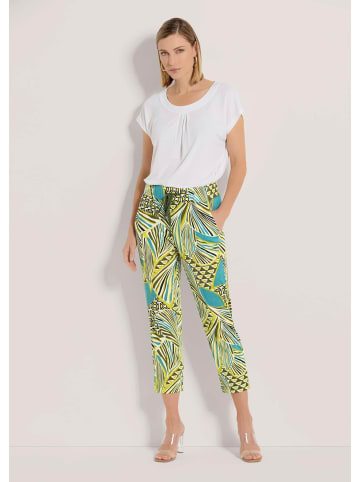 MADELEINE Farbige Schlupfhose mit grafischem Print in khaki / multicolor