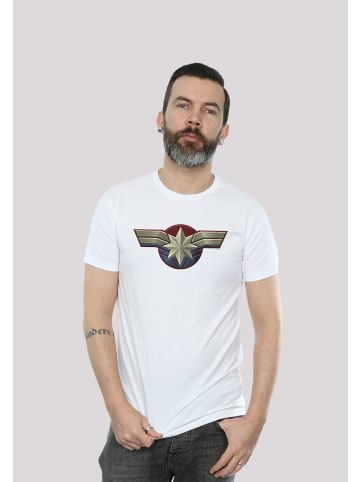 F4NT4STIC T-Shirt Marvel Captain Marvel Chest Emblem in weiß
