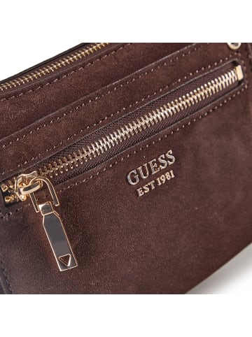 Guess Marsha Umhängetasche Leder 25 cm in espresso