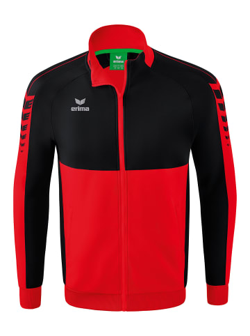 erima Six Wings Worker Jacke, Trainingsjacke in rot/schwarz