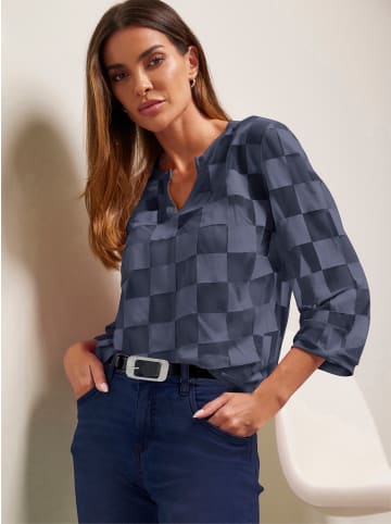 Heine Bluse in marine-kariert