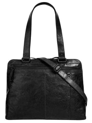 SPIKES & SPARROW Shopper LAPTOP SHOULDER BAG in schwarz