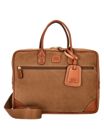 BRIC`s Life Briefcase - Aktentasche 38 cm (olive) in camel