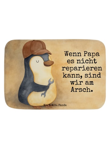 Mr. & Mrs. Panda Duschvorleger Wenn Papa es nicht reparieren kan... in Weiß