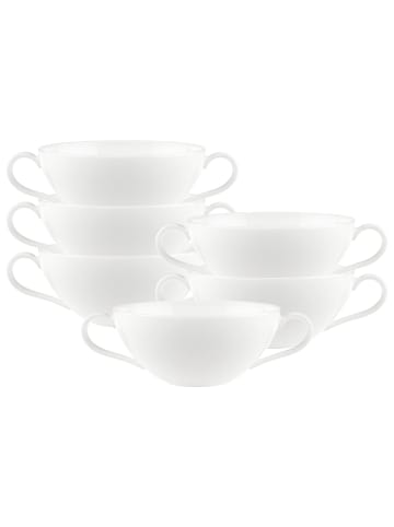 Villeroy & Boch 6er Set Suppentassen Anmut in 250 ml in weiß