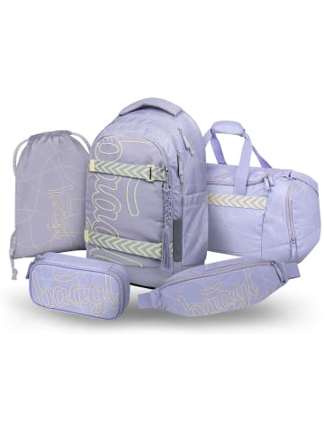 BAAGL 5-tlg. Set: Schulrucksack Skate Max in Violett Mishmash