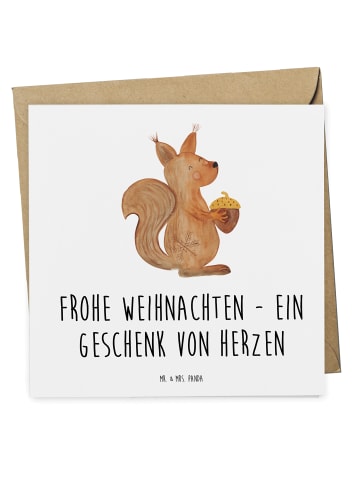 Mr. & Mrs. Panda Gutschein Weihnachten Geschenk Herz mit Spruch in Weiß