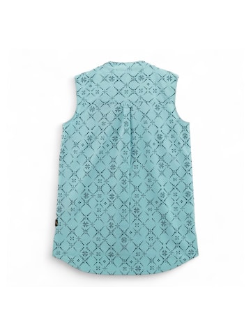 Jack Wolfskin Tank-Top Sonora Maori Shirt Damen Bluse ärmellos AOP in Blau