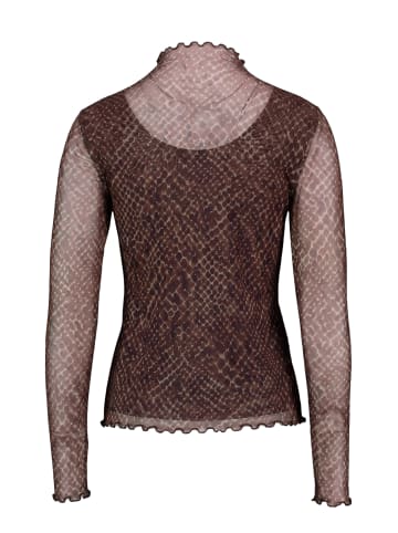 Zero  Mesh-Shirt mit Muster in Grey/Brown
