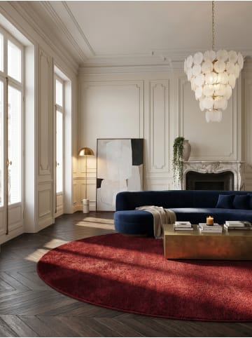 KADIMA DESIGN Teppich Kurzflor Waschbar Einfarbig MAIN Strapazierfähig OEKO-TEX in Rot