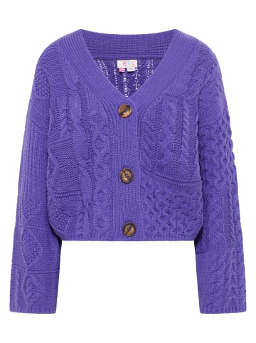 IZIA Damen Cropped Strickjacke in Lila