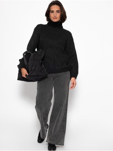 SASSYCLASSY Oversize Rollkragenpullover in Schwarz