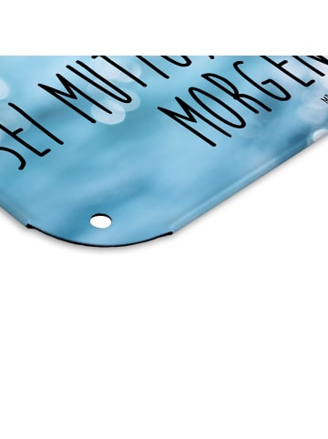Mr. & Mrs. Panda Blechschild Schnabeltier Mut mit Spruch in OZeichenanblue